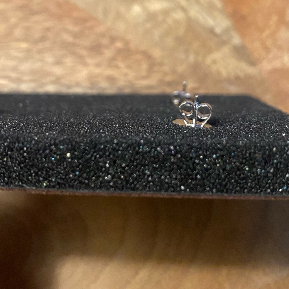 Anna Zuckerman Platinum Stud Earrings - Picture 5 of 5